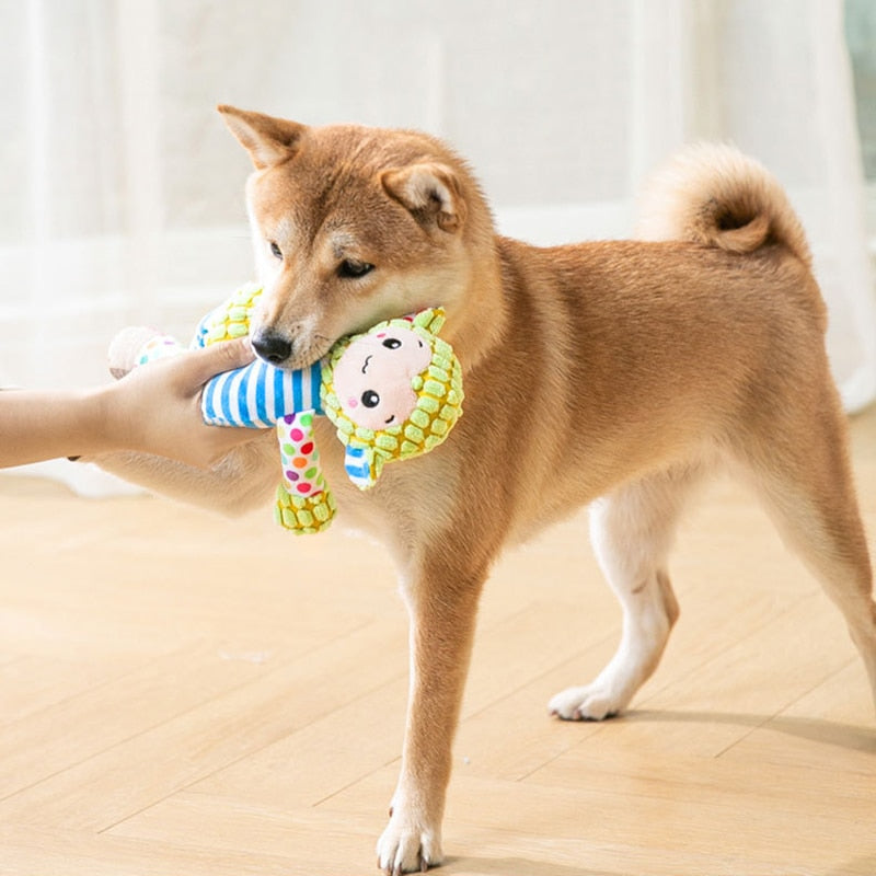 Plush Animal Squeaky Chew Toy for Dogs & Cats – Wumble™