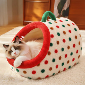 Non-Slip Pet Cave Bed with Removable Cushion for Dogs & Cats – CozyBurrow™