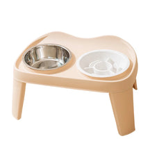 Elevated Double Bowl Set with Slow Feeder Option for Pets – Bowla™