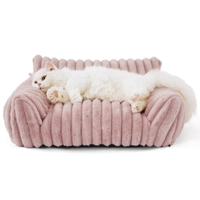 Velvet Pet Sofa Bed with Removable Zippered Cover – PetLounge