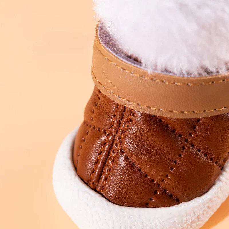 Leather & Wool Winter Dog Boots for Small to Large Dogs – Zorvo™