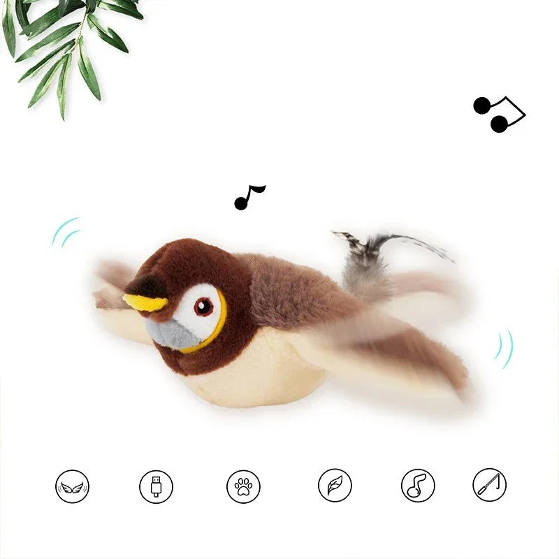 Rechargeable Interactive Bird Toy with Catnip for Cats – Chirvo™