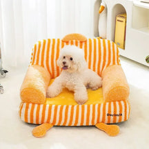 Velvet Pet Sofa Bed with Washable Cover & Non-Slip Base – Velmora™