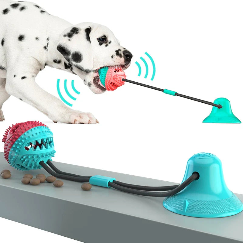 Grid Chew Toy with Suction Cup & Treat Dispenser – Nibblo™