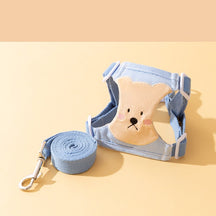 Adjustable Dog & Cat Collar and Leash Set with Lion & Bear Print – LoopLead™