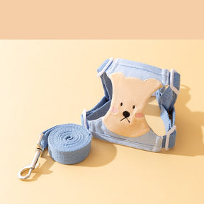 Adjustable Dog & Cat Collar and Leash Set with Lion & Bear Print – LoopLead™