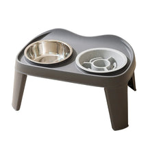 Elevated Double Bowl Set with Slow Feeder Option for Pets – Bowla™