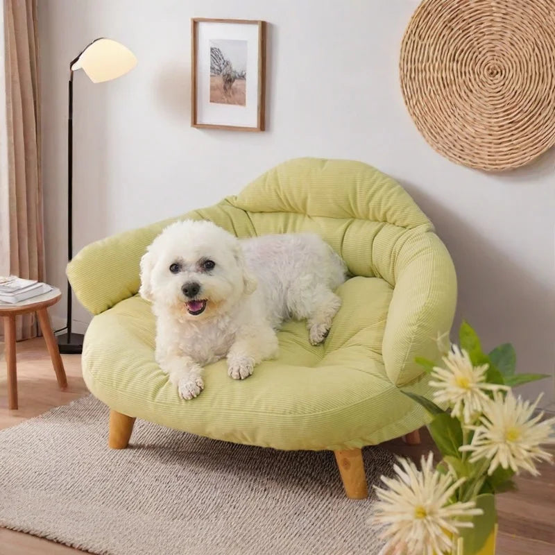Velvet Pet Sofa Bed with Non-Slip Base – PlushHaven™