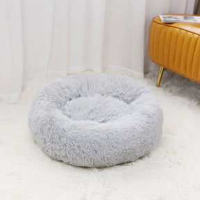 Round Plush Pet Bed in 5 Sizes – Nestora™
