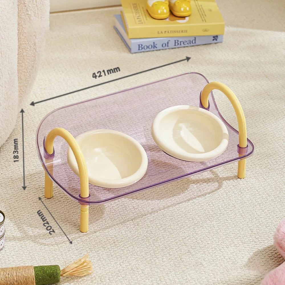 Double Plastic Pet Bowl Set, BPA-Free for Dogs & Cats – PurePlate™