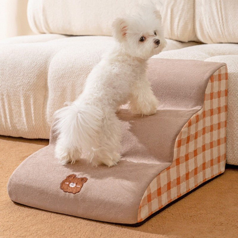 Non-Slip Foam Pet Stairs for Dogs & Cats – Steppaw™