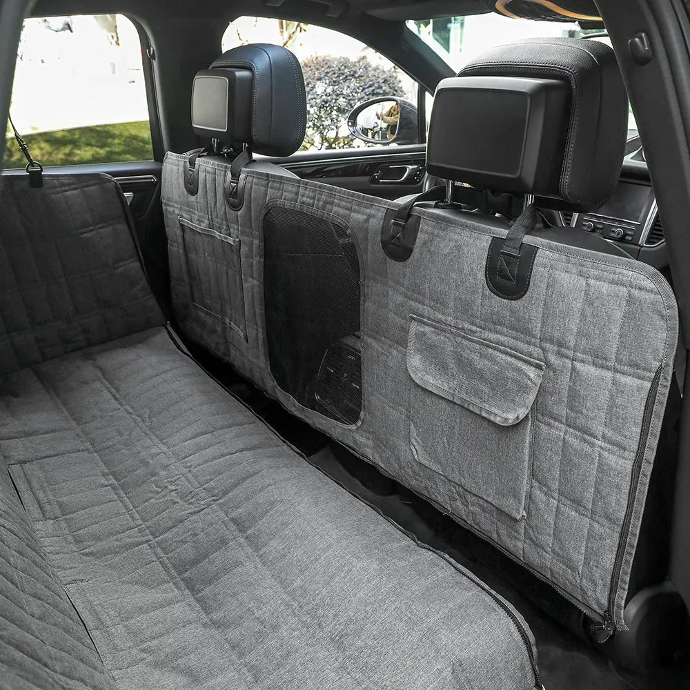 Waterproof Rear Car Seat Cover for Dogs with Mesh Window – Cargona™