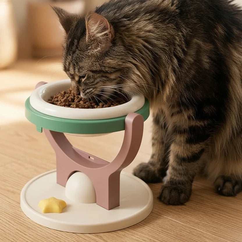 Elevated Adjustable 2-in-1 Pet Bowl for Dogs & Cats – Ombra™