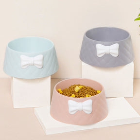 Bow-Shaped Pet Bowl with Non-Slip Base – Kivelle™