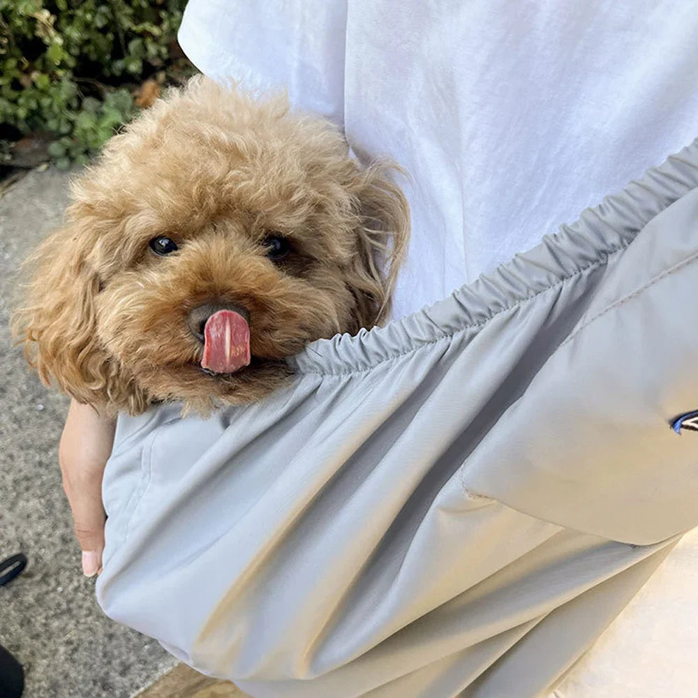 Side Sling Pet Carrier Bag with Safety Hook Leash – Sidra™
