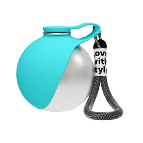 Portable Stainless Steel Pet Water Bottle with Foldable Bowl – Fluvo™