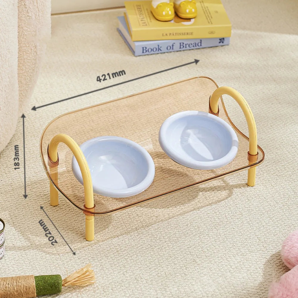 Double Plastic Pet Bowl Set, BPA-Free for Dogs & Cats – PurePlate™