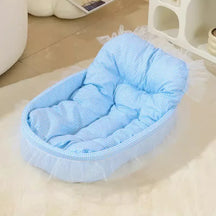Soft Cotton Pet Crib Bed with Non-Slip Bottom Support – Nappo™
