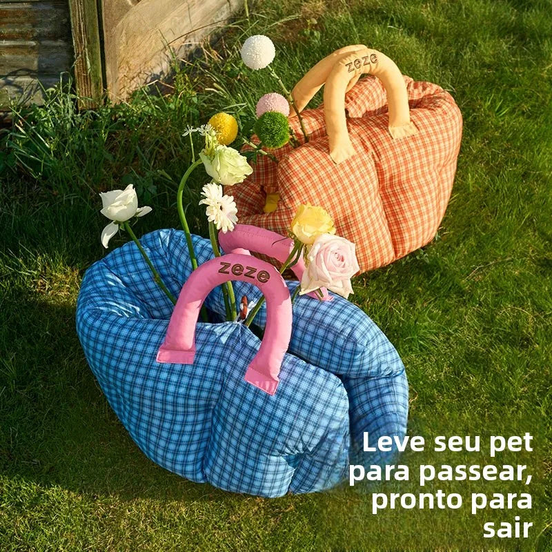 3-in-1 Pet Carrier, Car Seat & Bed with Safety Belt – CozyTrio™