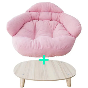 Velvet Pet Sofa Bed with Non-Slip Base – PlushHaven™
