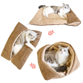 3-in-1 Plush Pet Bed with Convertible Basket Design – Nestiva™