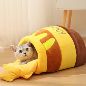 Honey Pot Cave Pet Bed in Yellow – HoneyNest™