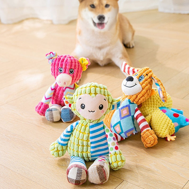 Plush Animal Squeaky Chew Toy for Dogs & Cats – Wumble™