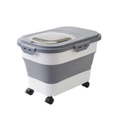 Foldable Pet Food Storage Container with Measuring Cup – Vaultra™