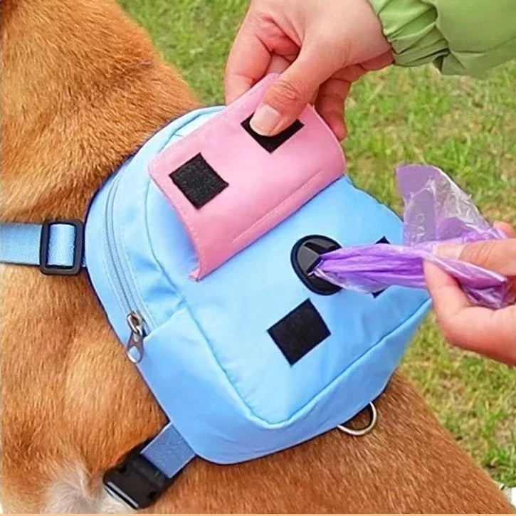 Backpack-Style Collar & Leash Set for Medium to Large Dogs – Wagport™