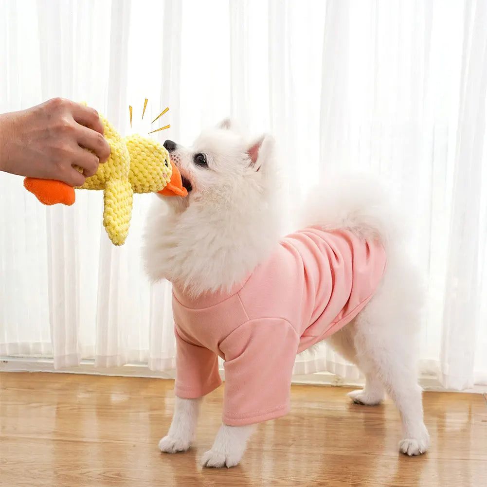 Plush Duck Pet Toy – Soft Wool Stuffed Chew Toy – Quacko™