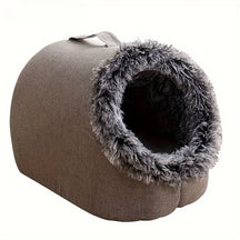 Insulated Pet Cave Bed with Removable Cushion for Dogs & Cats – WarmNest™