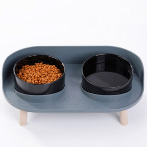 Elevated Double Pet Bowl Set with Stand – Sturdis™