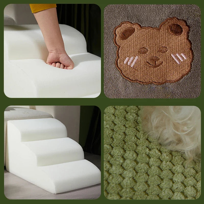 Memory Foam Pet Stairs for Beds & Sofas, 2 or 3 Steps – Rungo™