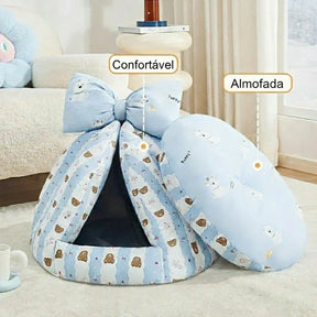 Non-Slip Pet Cave Bed with Removable Cushion for Dogs & Cats – SnugHaven™