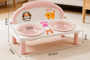 Elevated Tilted Pet Bowl with Non-Slip Base for Dogs & Cats – Comfeo™