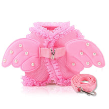 Breathable Pink Angel-Wing Harness & Leash Set for Pets – Angeline™