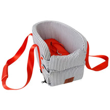 Striped Cotton Linen Pet Car Seat for Travel, One Size – Autora™