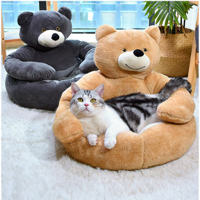 Washable Pet Bed with Non-Slip Bottom – SnuggleBear™