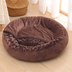 Covered Plush Pet Bed with Non-Slip Bottom – Tadeus