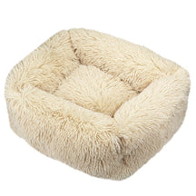 Square Puff Pet Bed with Plush Cotton Cushion, Cozy Design – Squishly™