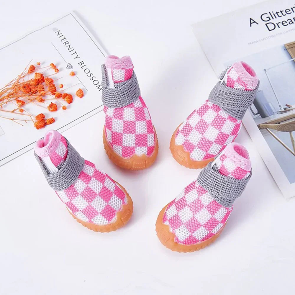 Non-Slip Pet Shoes with Breathable Upper & Adjustable Straps – StreetPaws™