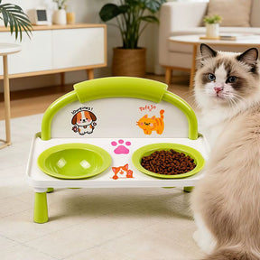 Elevated Tilted Pet Bowl with Non-Slip Base for Dogs & Cats – Comfeo™