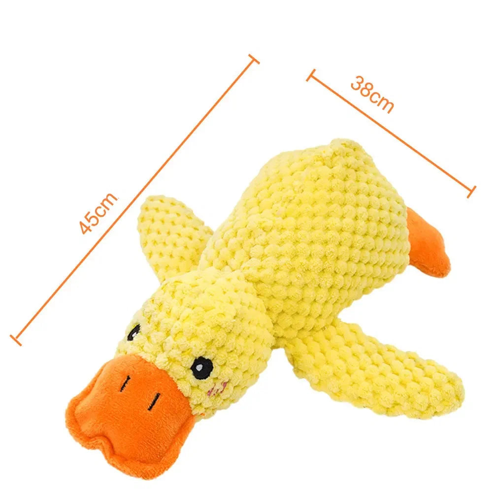Plush Duck Pet Toy – Soft Wool Stuffed Chew Toy – Quacko™