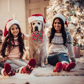 Christmas Snowflake Bow Cotton Dog Collar – Snowpine™