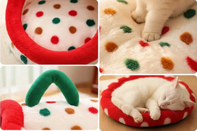 Non-Slip Pet Cave Bed with Removable Cushion for Dogs & Cats – CozyBurrow™