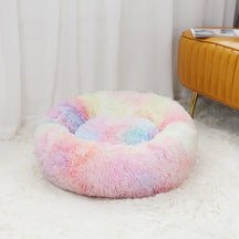 Round Plush Pet Bed in 5 Sizes – Nestora™