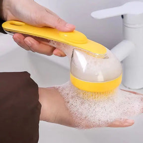 Pet Bath Massage Brush with Shampoo Dispenser – Scrubwyn™