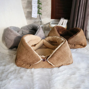 3-in-1 Plush Pet Bed with Convertible Basket Design – Nestiva™