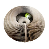 Corrugated Cardboard Cat Scratcher Disc with Ball – Scratchio™