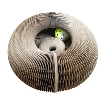 Corrugated Cardboard Cat Scratcher Disc with Ball – Scratchio™
